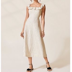 NWT Ann Taylor ruffle pinstripe dress